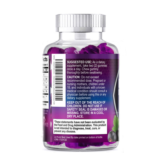 Nature's Nutrition Sambucus nigra supplement bottle showing the raspberry flavor text.