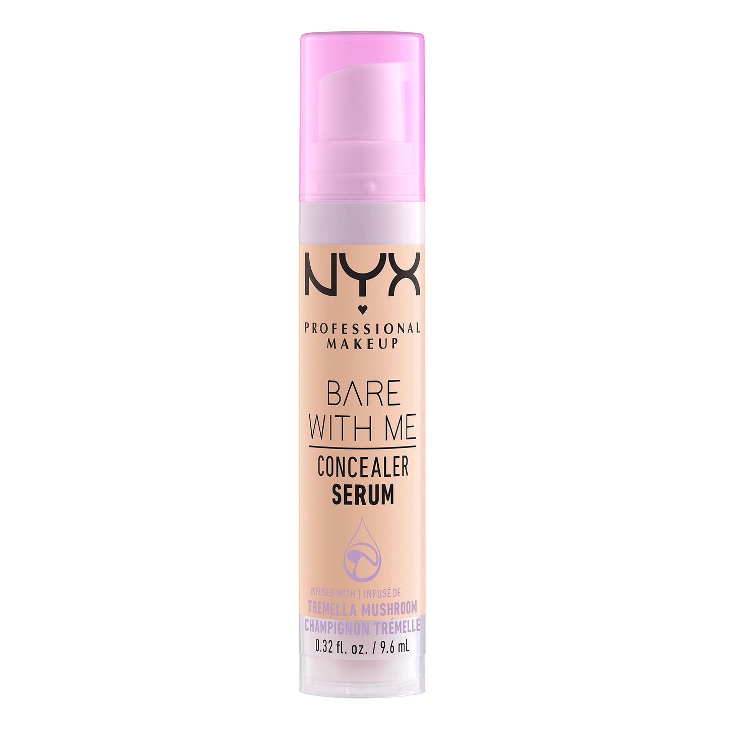 Authentic USA imported NYX face makeup bottle showing twenty four hour hydration label