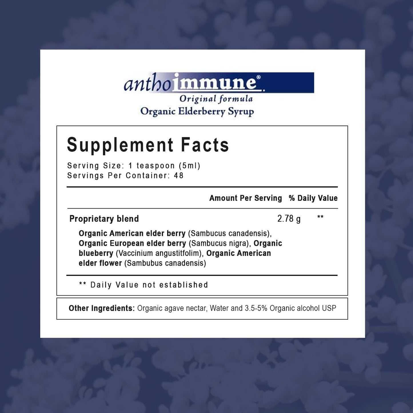 Premium elderberry syrup for immune system support