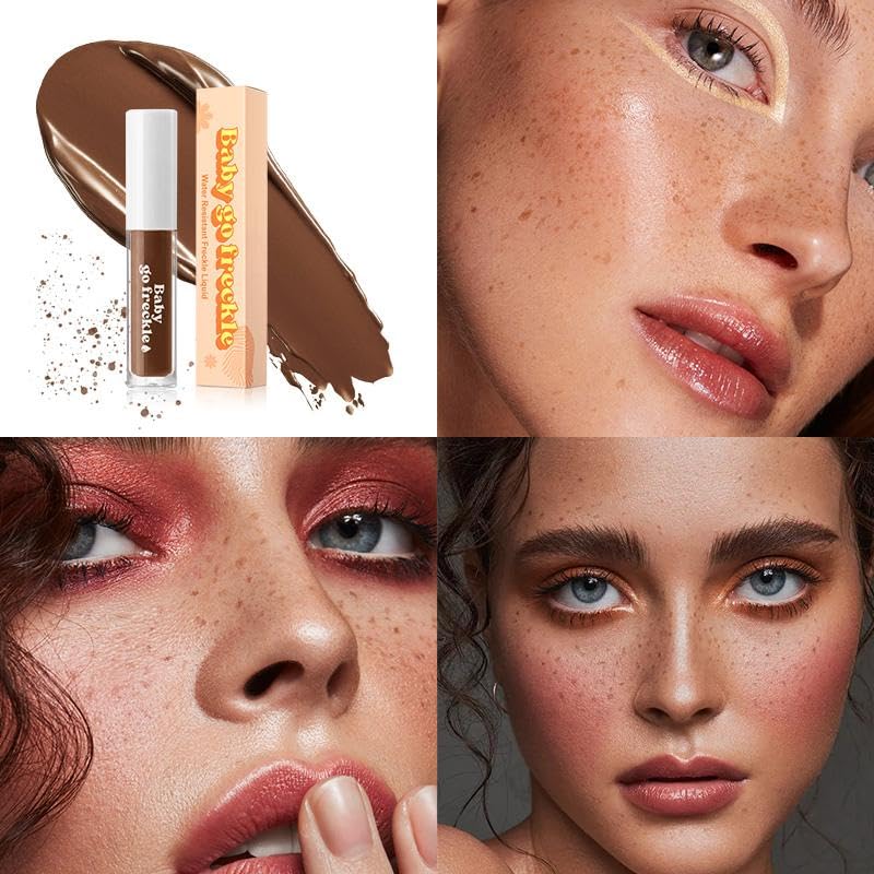 Authentic USA imported beauty product packaging details of the Baby Go Dewy liquid freckle makeup tool.