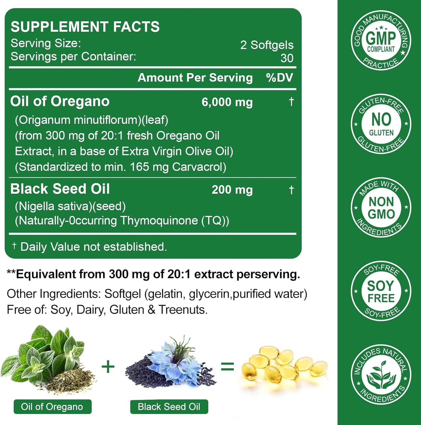 Nature's Live thymoquinone rich immune defense capsules close up view