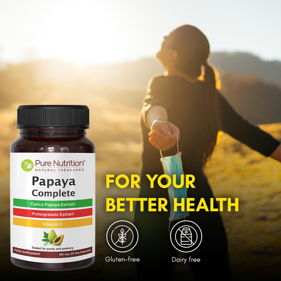 Pure Nutrition Papaya Complete bottle with natural leaf extracts