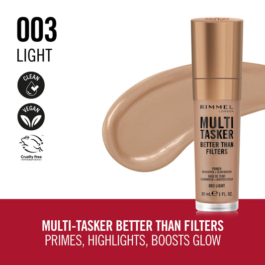 Rimmel 3-in-1 glow booster and highlighter bottle