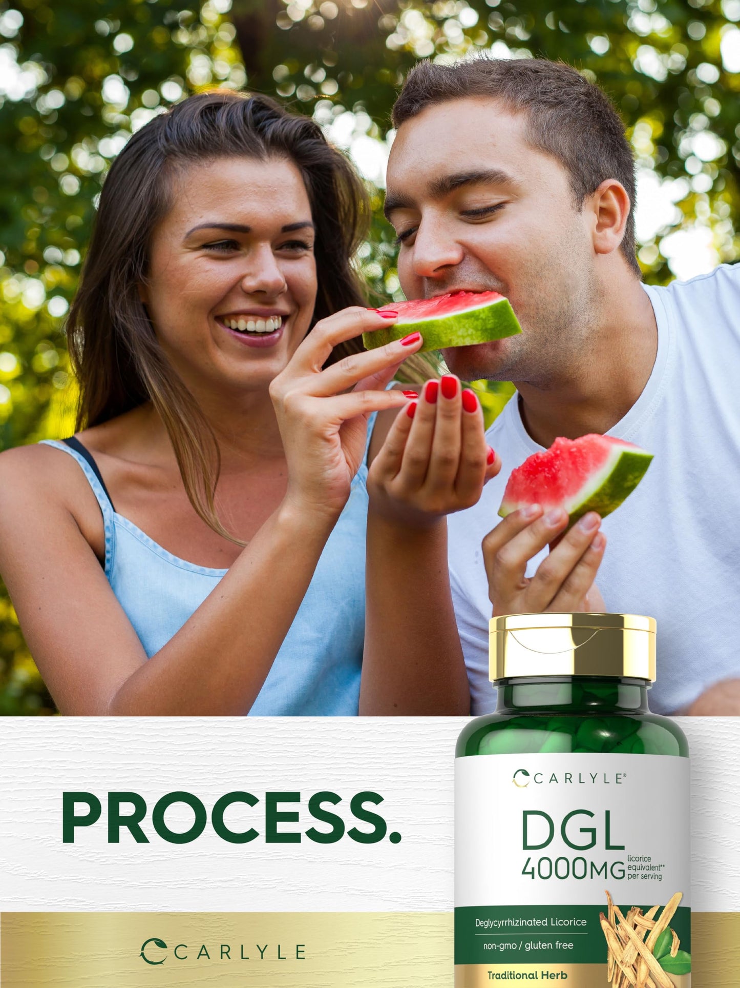 Carlyle DGL 200 count bottle for gastrointestinal support