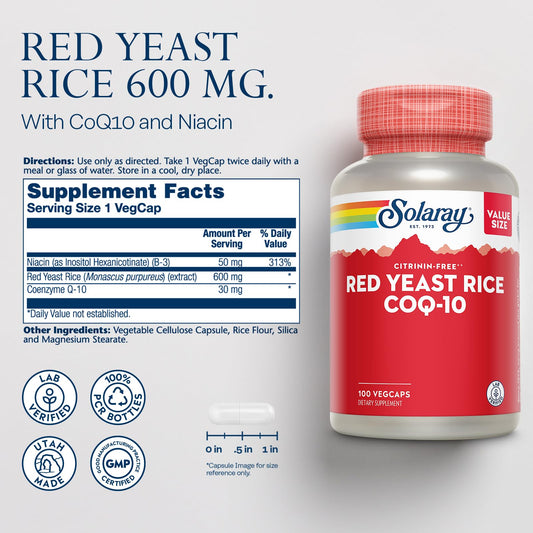 Solaray heart supplement vegetarian capsules ingredient facts label