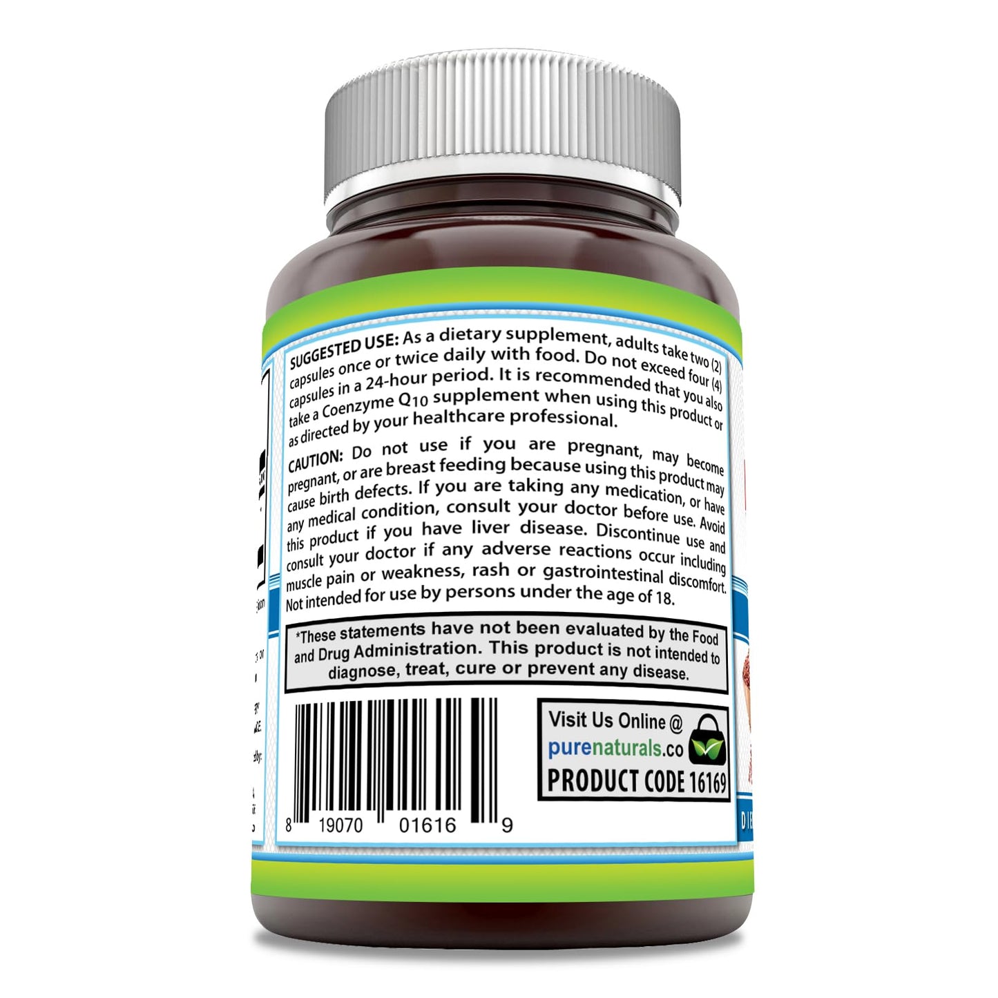 Pure Naturals cardiovascular support supplement containing 1200 milligrams of fermented red yeast rice