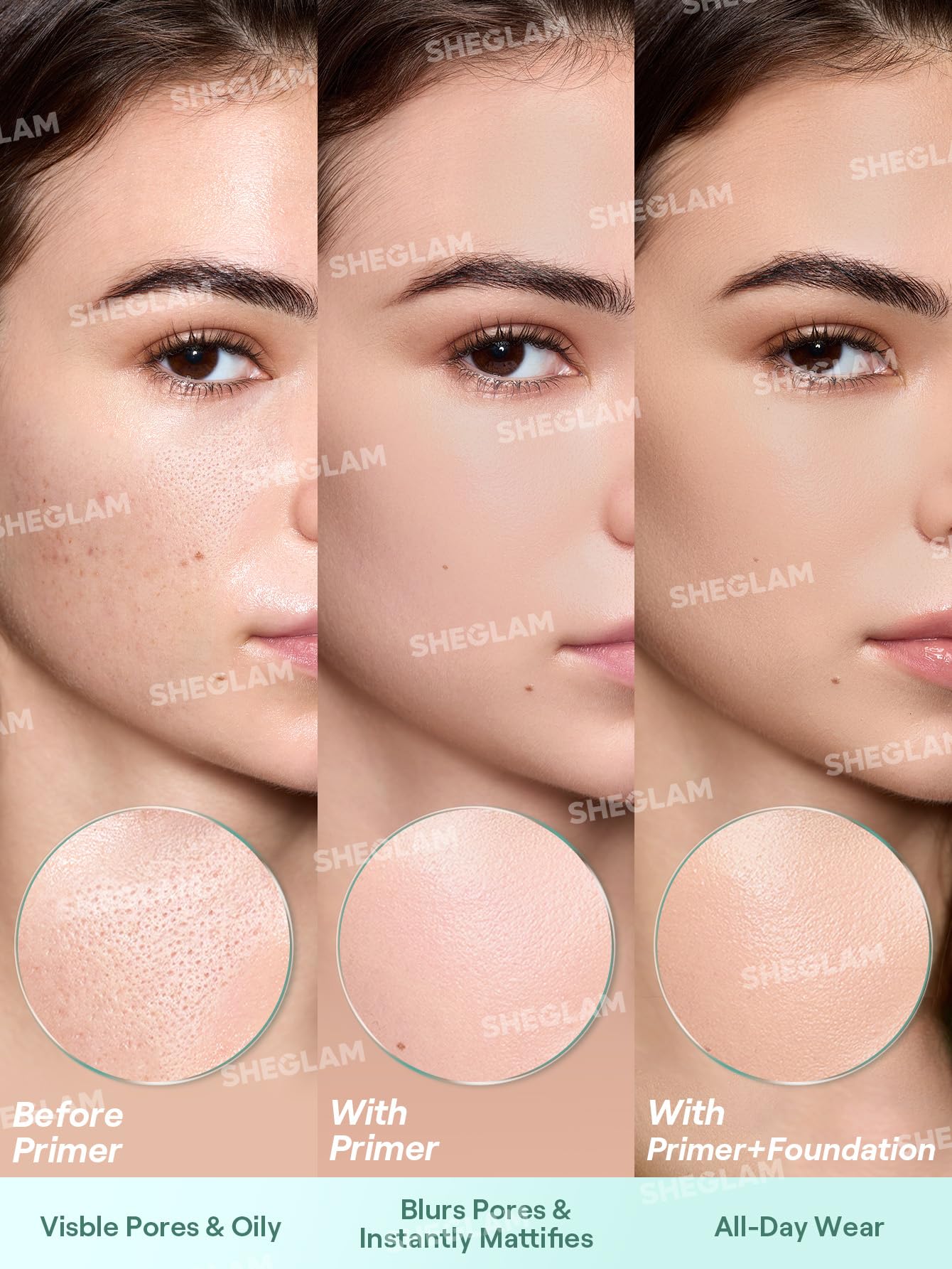 Close up of Sheglam Pore No More Primer blue cap and tube