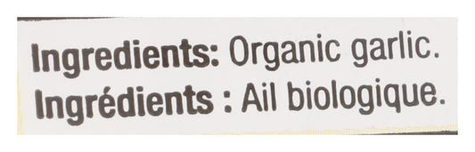 Certified organic three bulbs garlic pack in green mesh packaging highlighting fresh USA quality