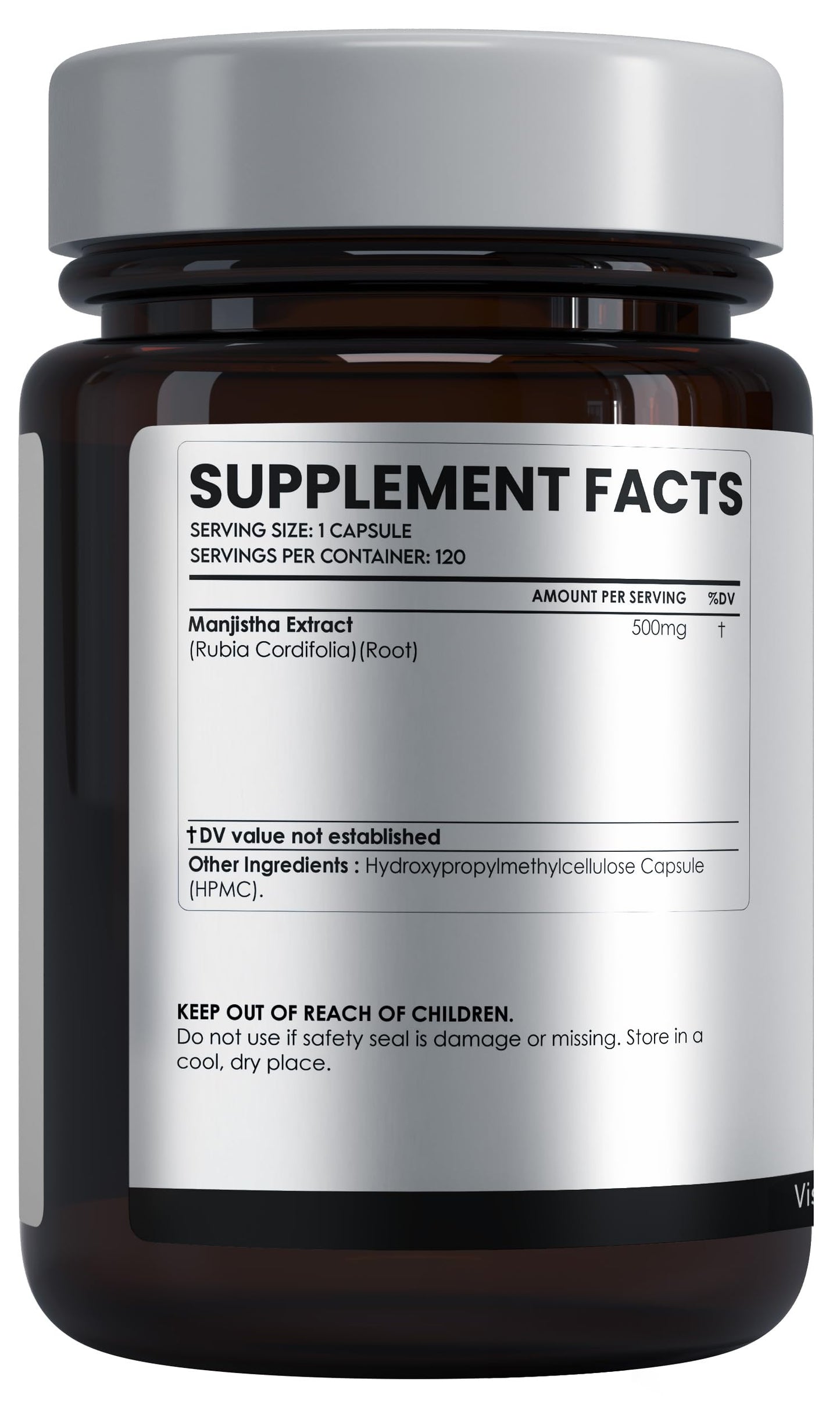 Amalth Manjistha root extract dietary supplement packaging
