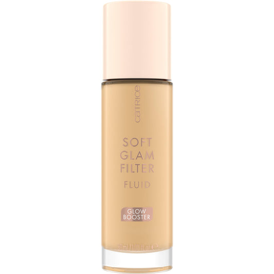 Catrice luminous makeup base and liquid highlighter fluid swatched on hand for shade matching.