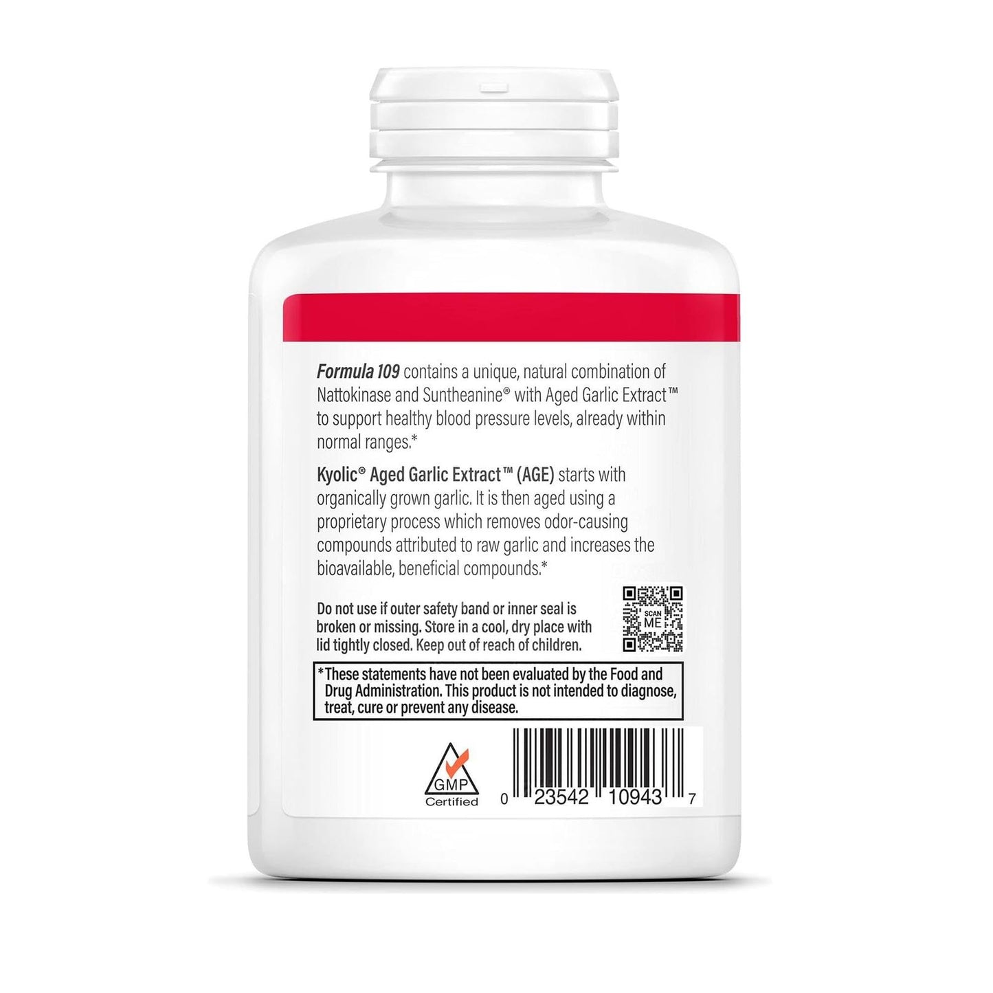 Imported Kyolic blood pressure support capsules nutritional facts