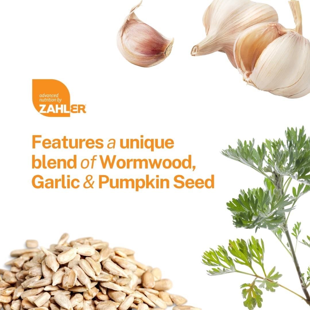 Zahler ParaGuard wellness formula packaging showcasing wormwood and pumpkin seed benefits.