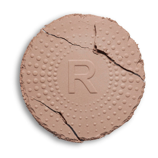 Makeup Revolution matte pressed powder bronzer pan texture close up