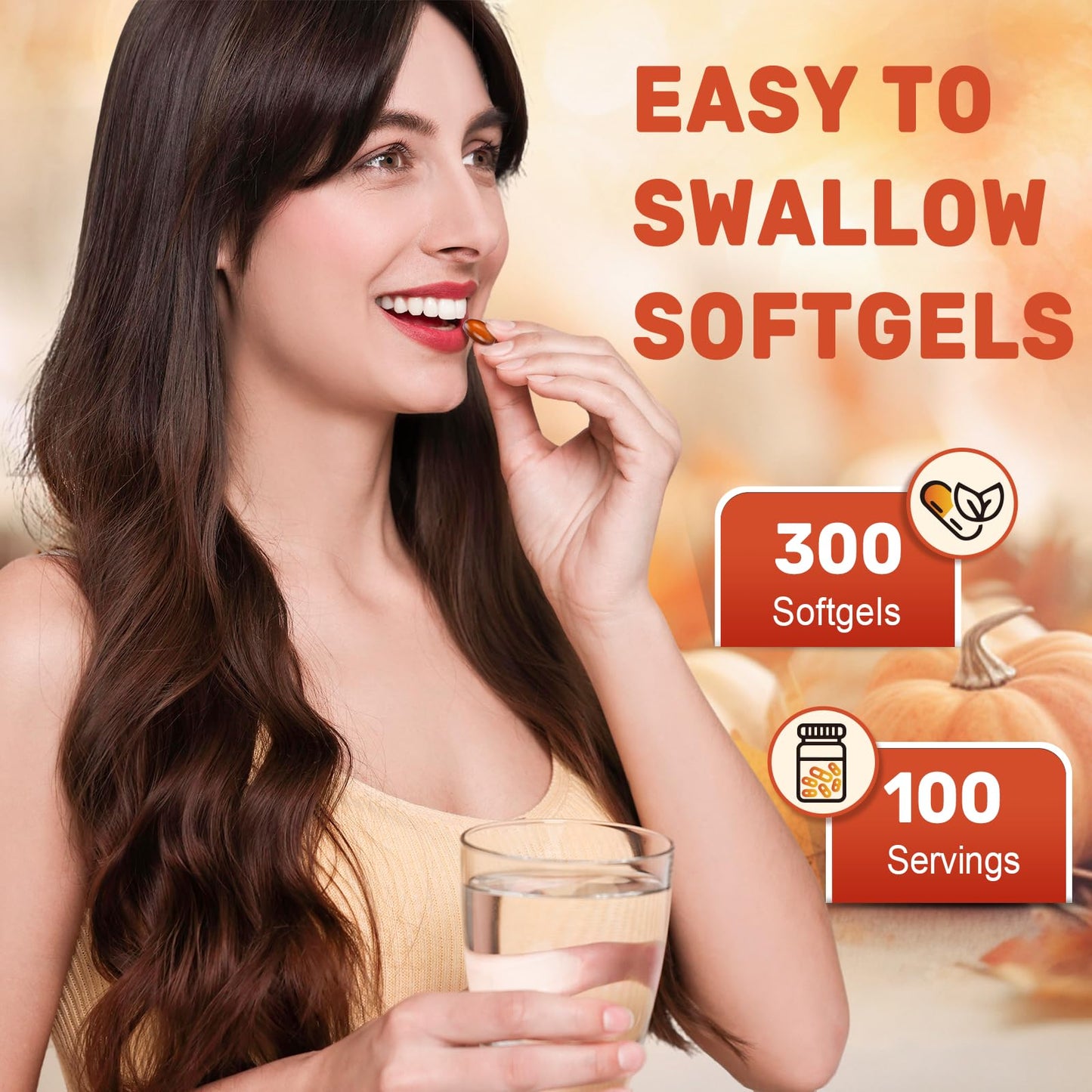 SCOLA pumpkin seed oil 300 count bottle showcasing anti-thinning benefits
