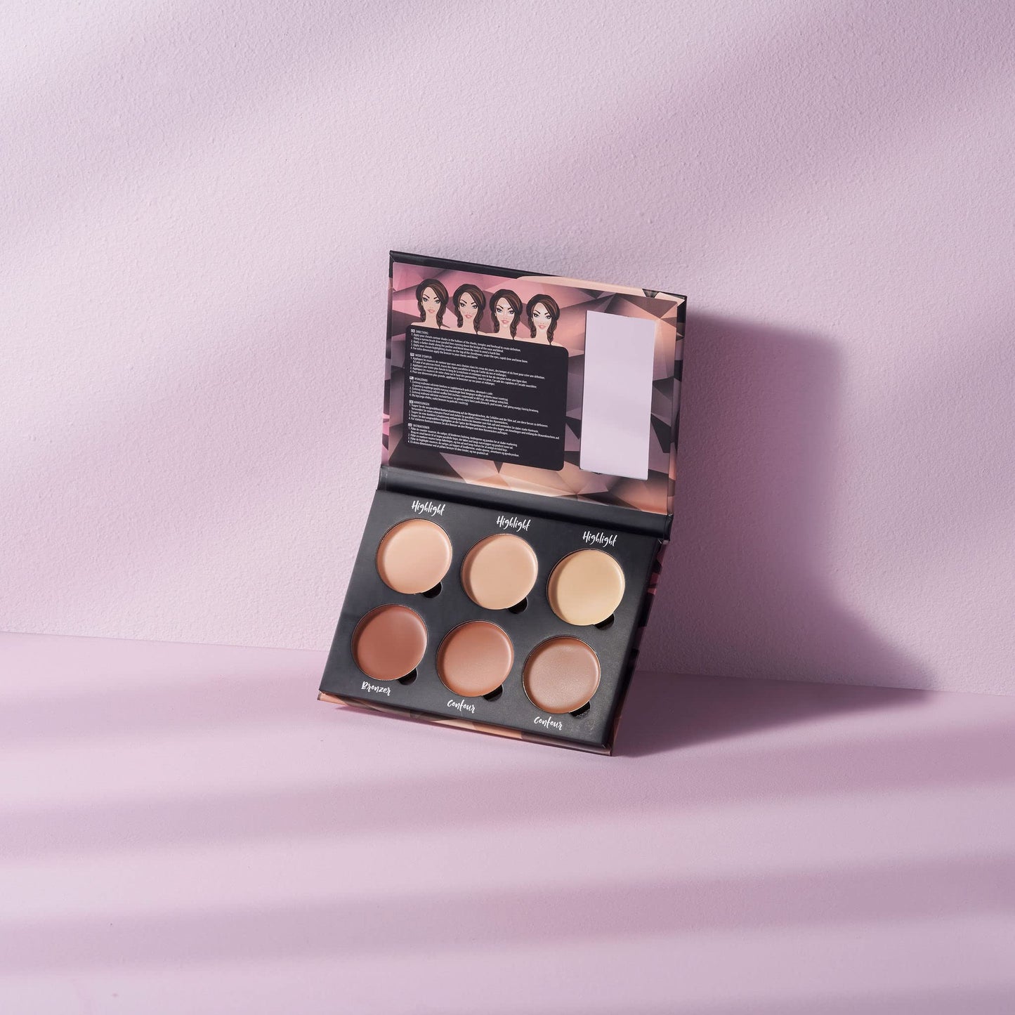 W7 Lift and Sculpt cream makeup palette swatches for diverse skin tones