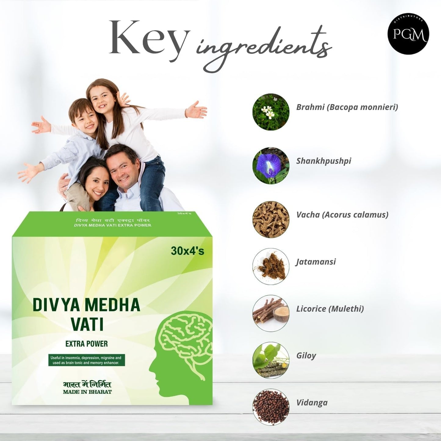 Natural memory enhancer tablets container for concentration and mental clarity.