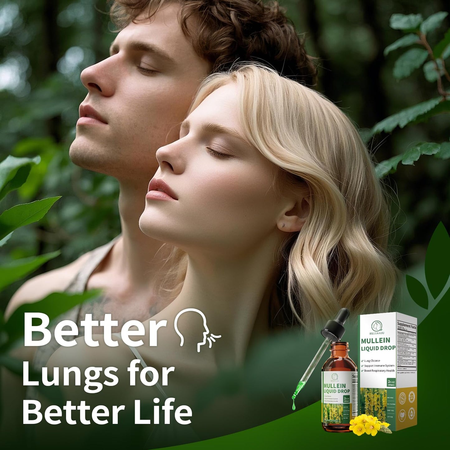 Authentic USA imported BBEEAAUU Mullein extract packaging