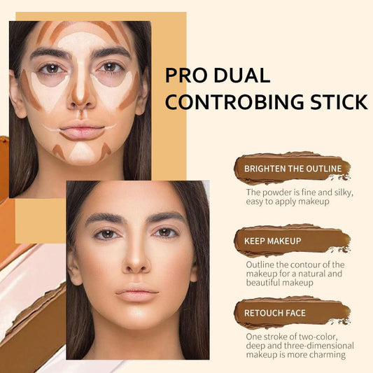 Close up of the creamy matte texture of the face highlighter and nose bronzer sticks