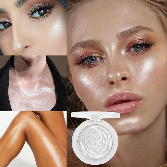 Evpct diamond sparkly silver highlighters makeup powder close up showing texture