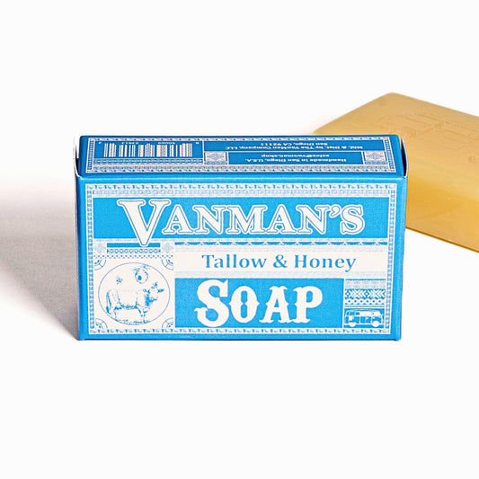 VanMan grass-fed beef tallow soap bar texture