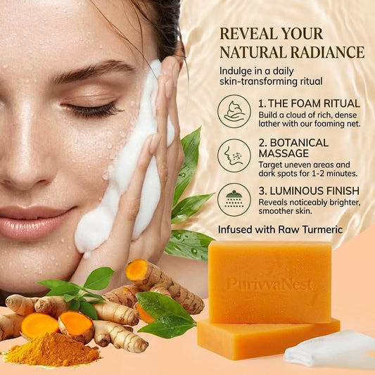 Two pack Irev soap bars with included mesh foaming net
