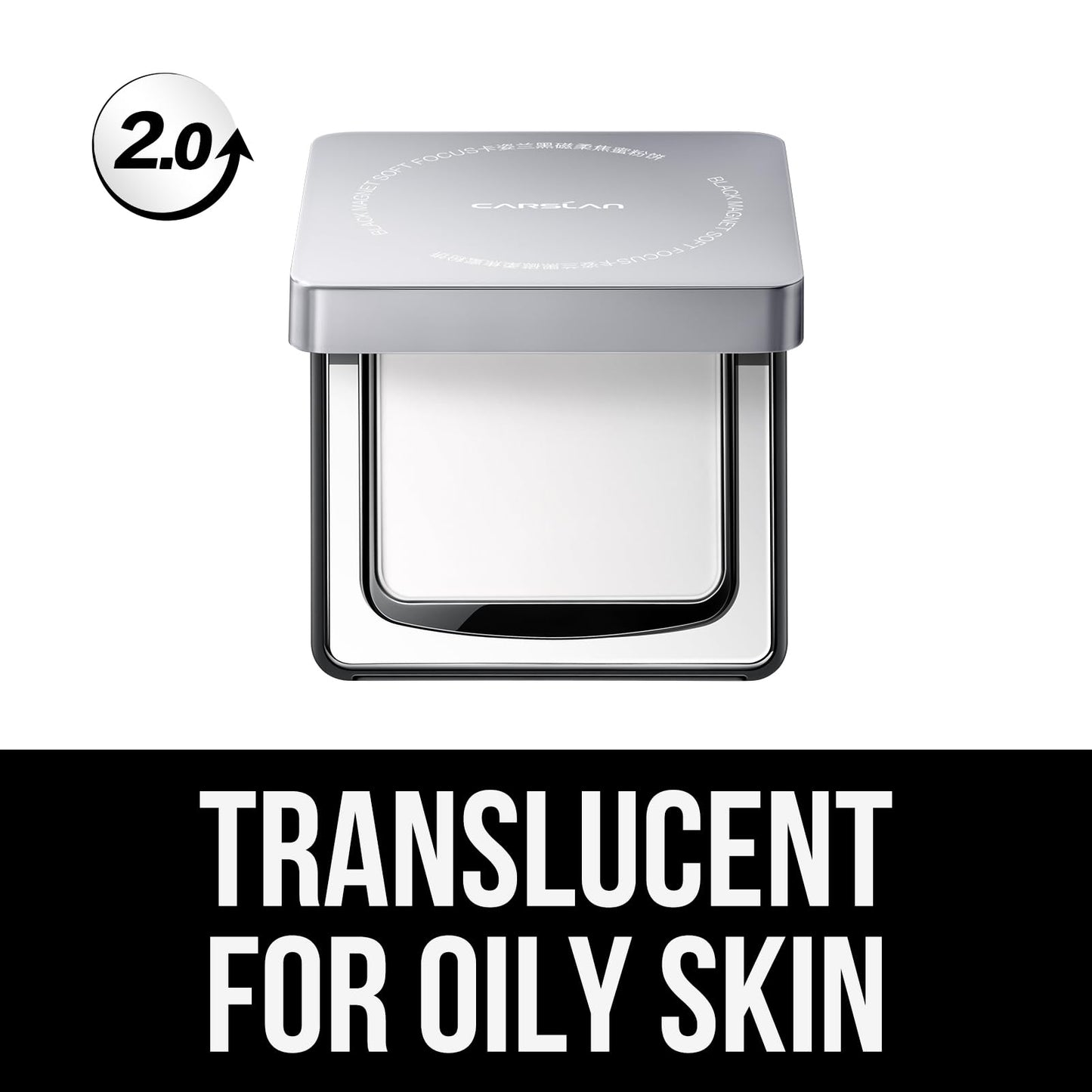 Longlasting waterproof compact powder demonstrating its resistance to sweat and smudging