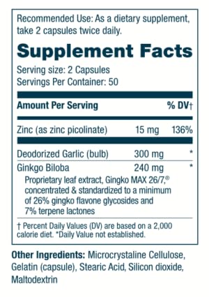 Arches Tinnitus Formula vegetarian capsules container placed on a clear surface showcasing product size.