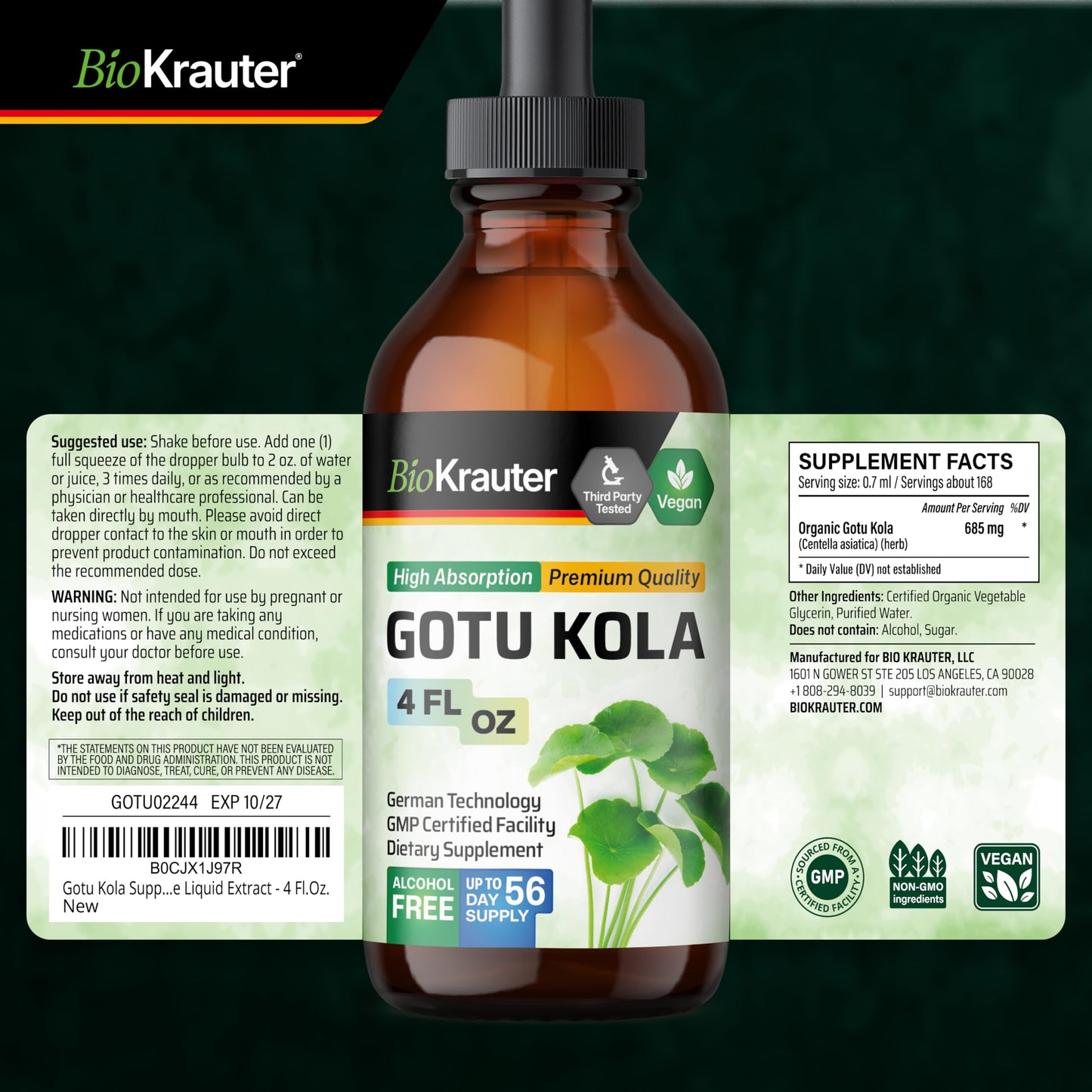 Dietary supplement bottle for brain and mood focus