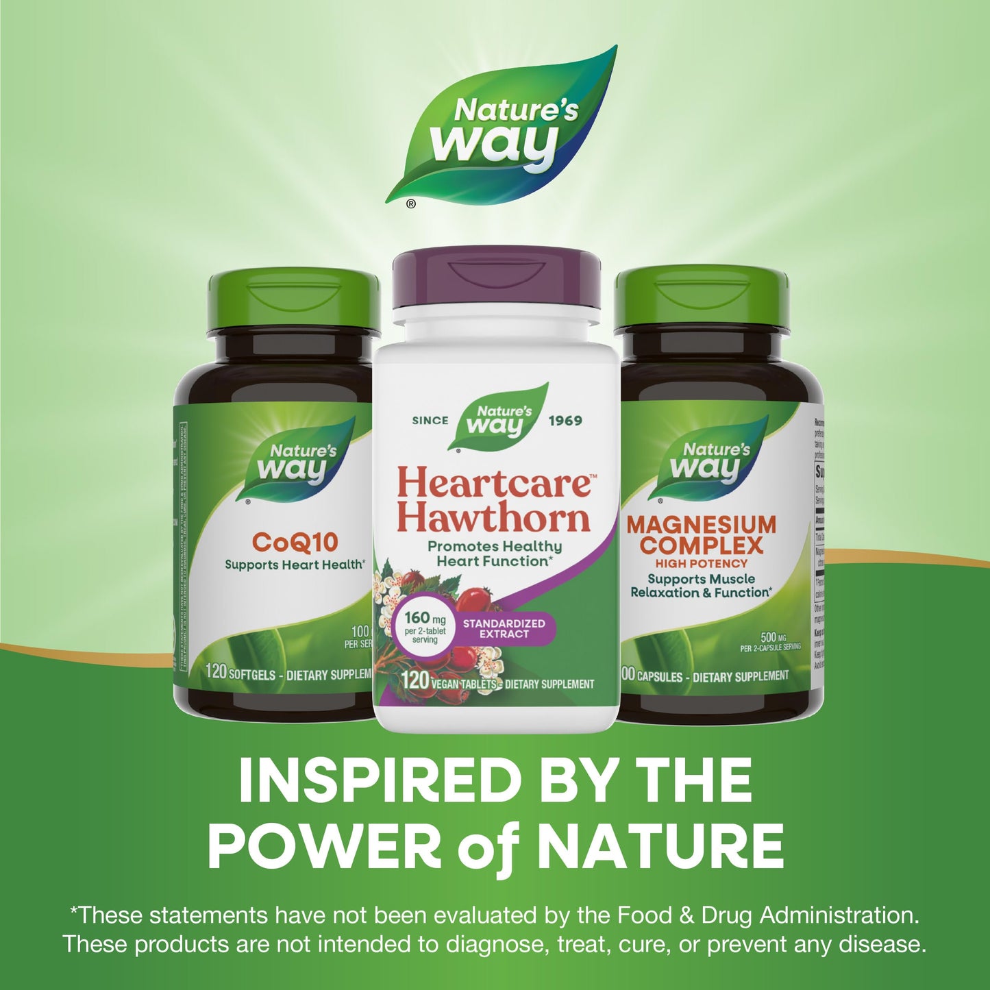 Nature's Way HeartCare Hawthorn 120 tablets premium imported packaging overview