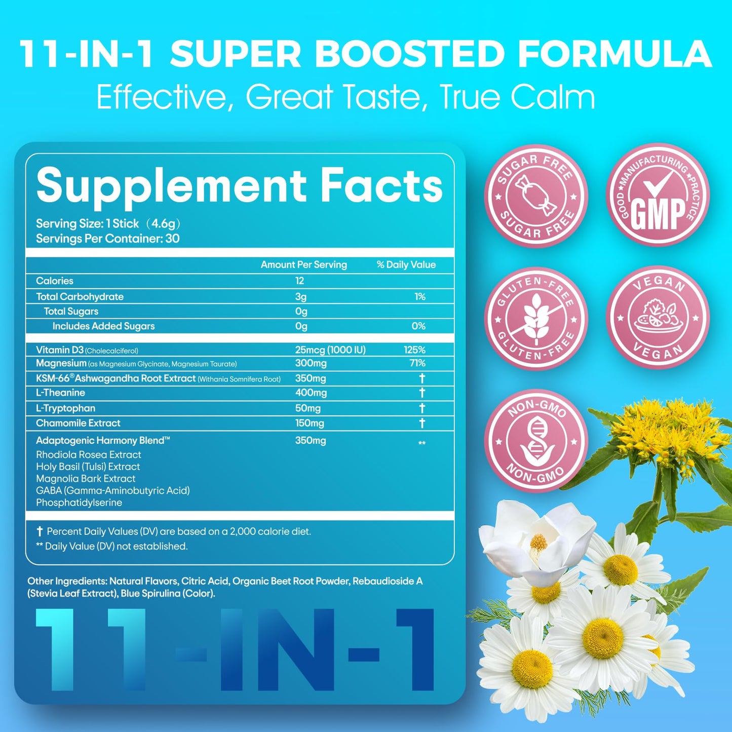 Lifestyle shot of prepared calming magnesium drink