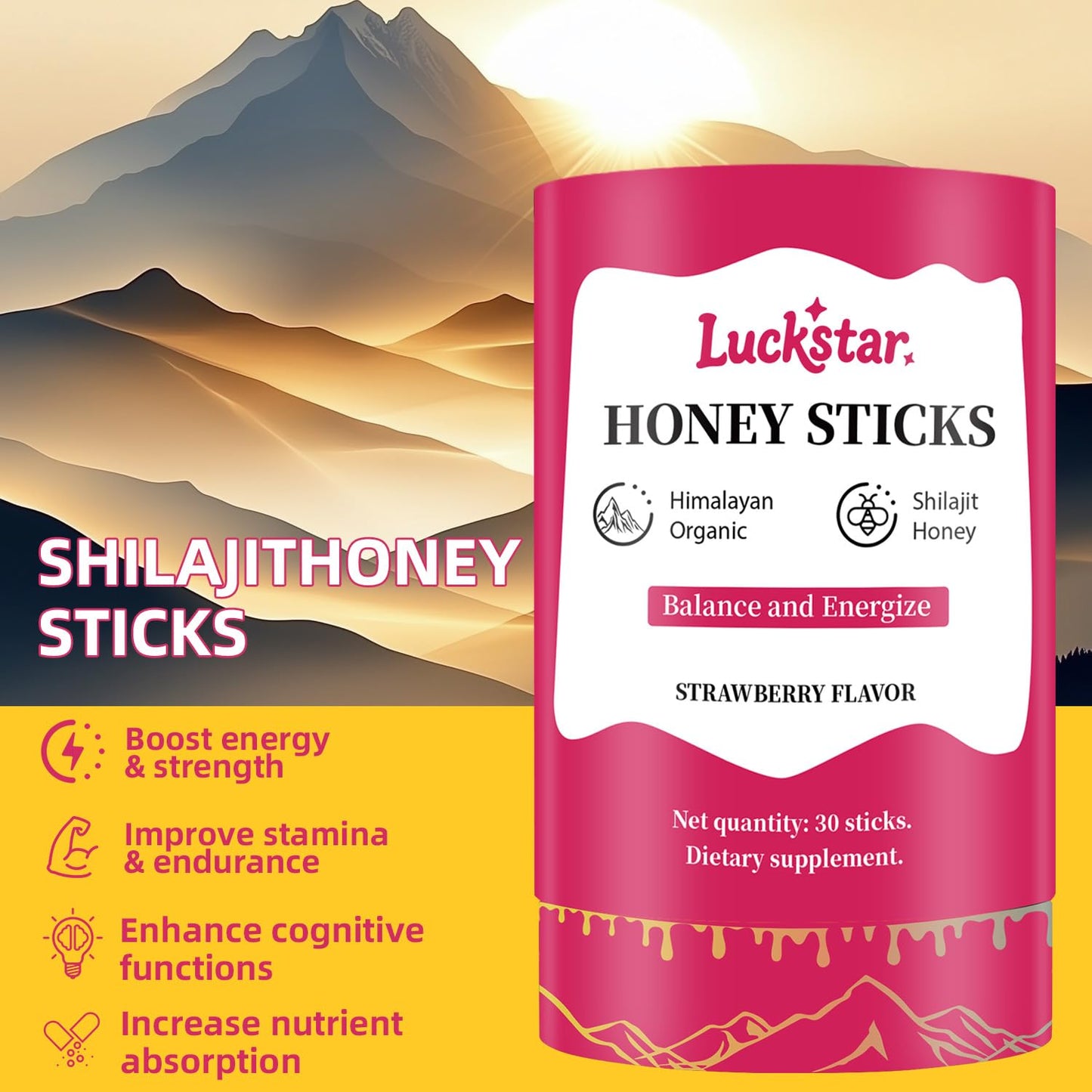 Auixopi dietary supplement sticks showcasing nutritional facts and natural ingredients