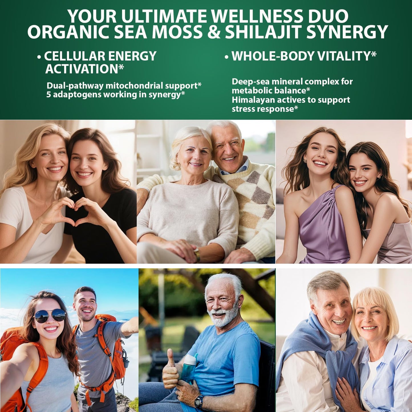 Gujisa multi-ingredient vitality complex capsule size and usage directions.