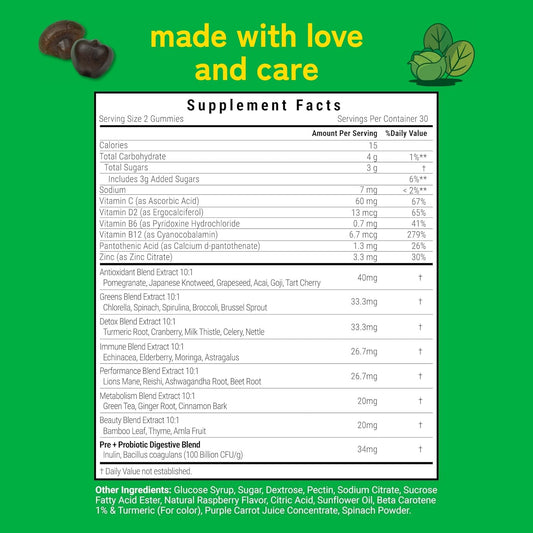 Kwala Nutrition Daily Greens dietary supplement bottle showing raspberry flavor label.