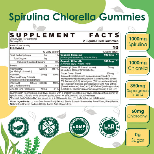 Nextdia sugar free supergreen gummies mixed berry flavor nutritional supplement