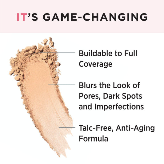 It Cosmetics CC+ Airbrush Perfecting Powder Foundation open compact showing powder texture