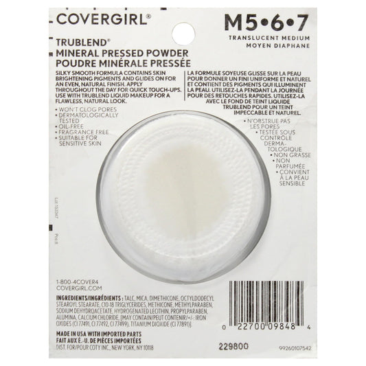 Covergirl Trublend Pressed Powder Translucent Medium compact opened