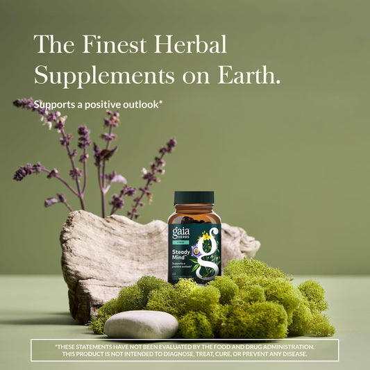 Gaia Herbs St Johns Wort supplement packaging displaying ingredient facts and nutritional info