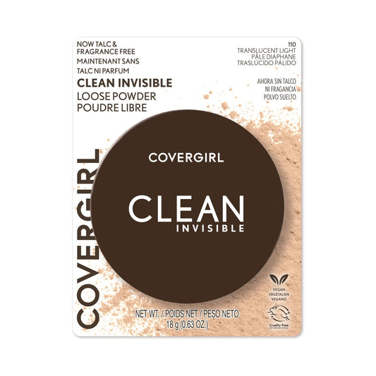 Covergirl Clean Invisible Loose Powder sifter and applicator puff