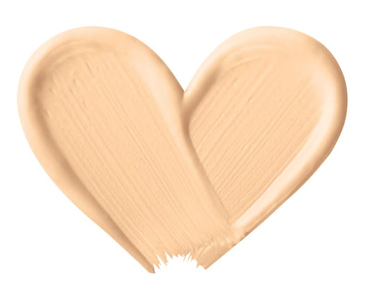 Absolute New York 02 Nude Glow liquid skin tint texture sample on a neutral background.