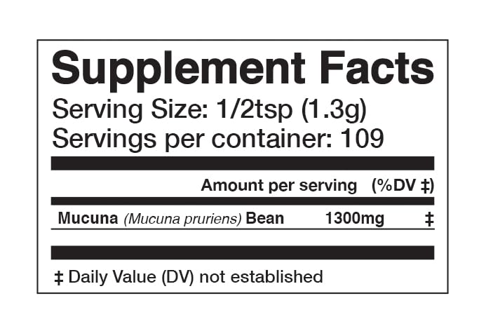 Clinical herbalist formulated Anima Mundi Mucuna Pruriens lifestyle placement with healthy ingredients