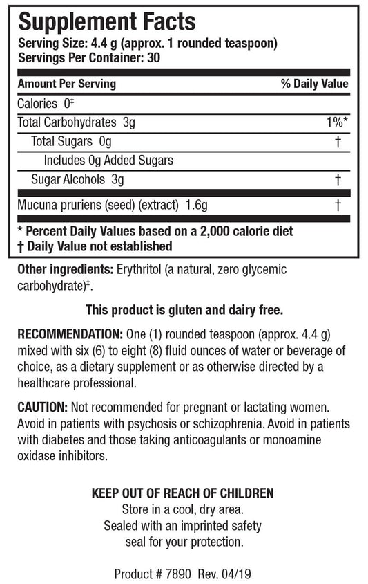Biotics Research neurotransmitter health supplement powder side label view