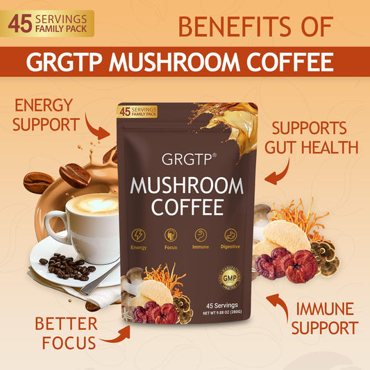 GRGTP 6 in 1 adaptogen superfood blend family pack nutrition label