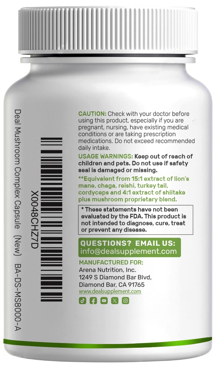 Full product packaging of Deal Supplement 240 veggie capsules for 120-day health supply