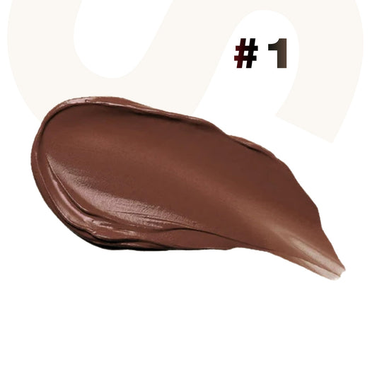 Miss Splendor hybrid skin tint serum stick open and twisted up to show the solid product texture.