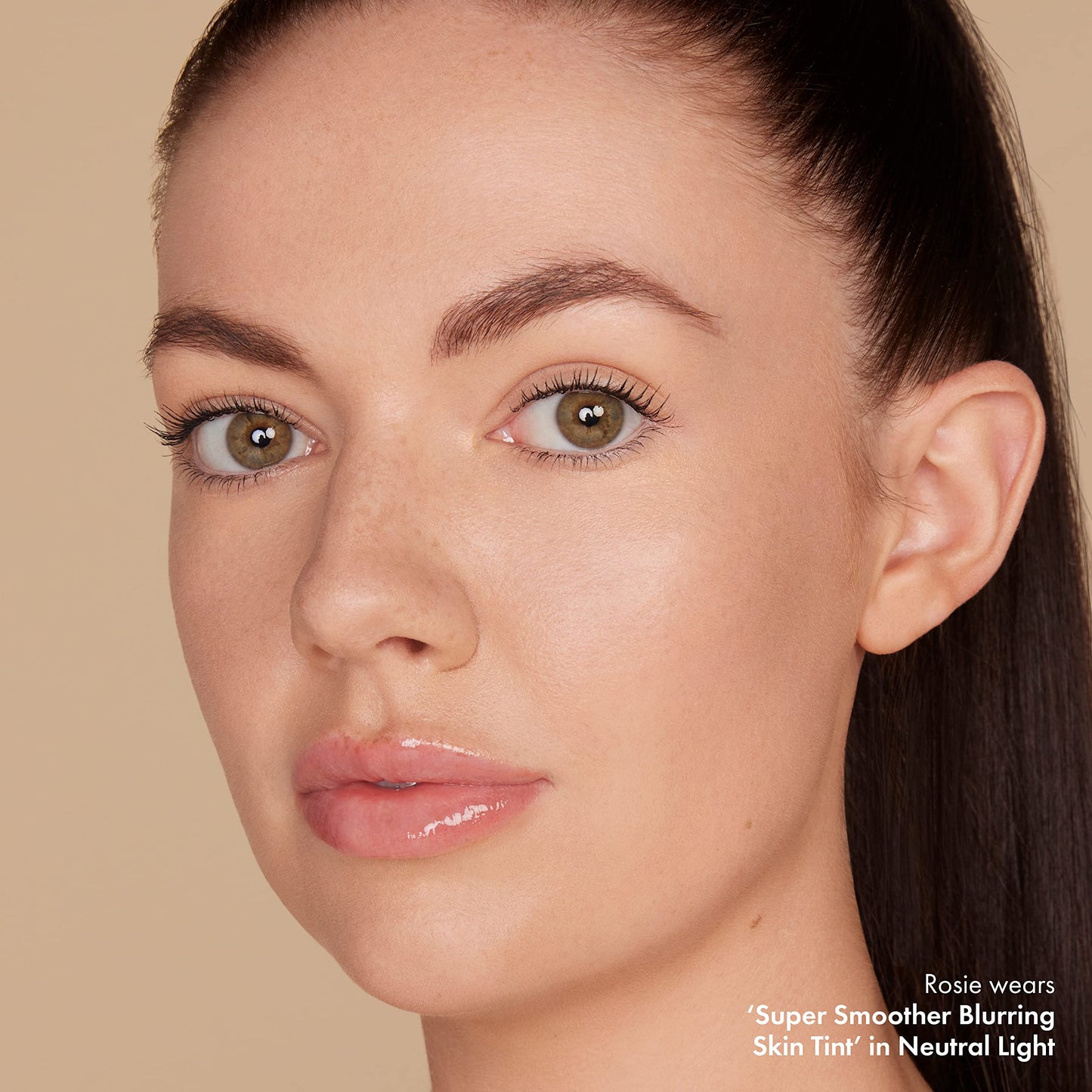 Close up of the satin-matte finish liquid texture from the ICONIC LONDON beauty collection.