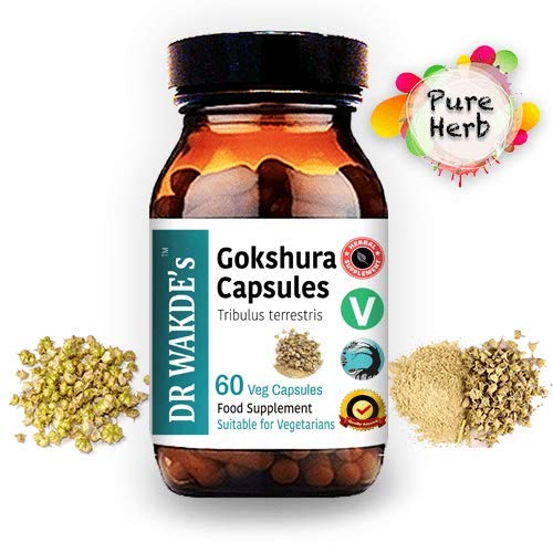 Dr Wakde's Gokshura vegan capsules label details