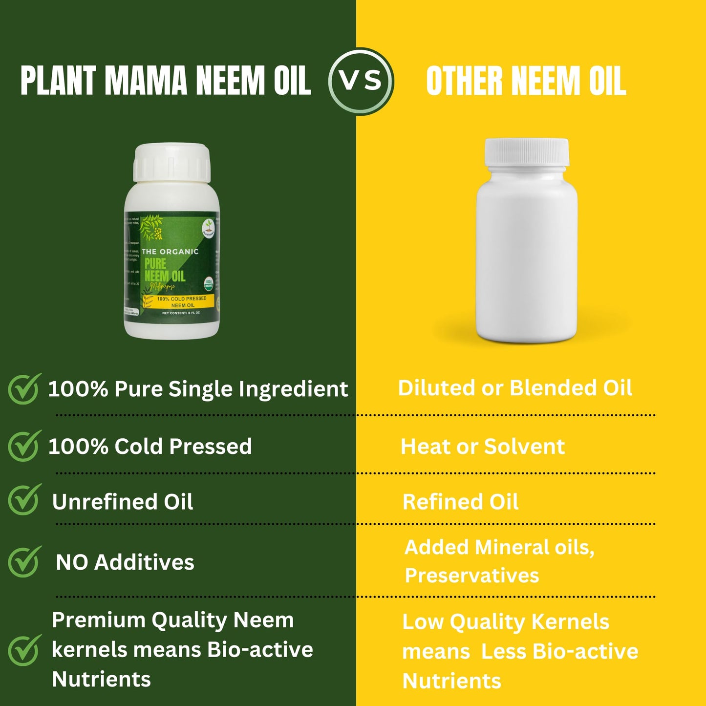 Plant Mama Organic Cold Pressed Neem Oil retail packaging