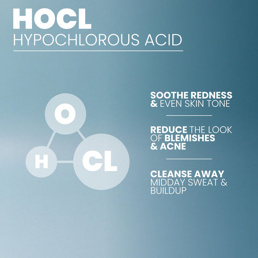 Eva Naturals HOCl facial cleanser spray lifestyle application