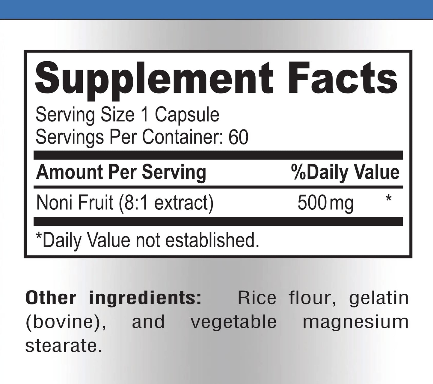 YUMMYVITE premium noni fruit extract dietary supplement bottle for daily stamina