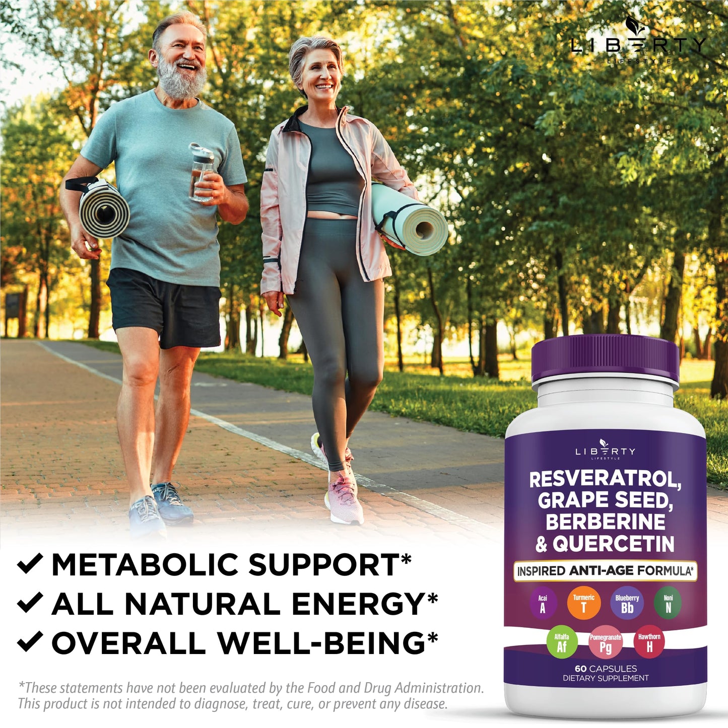 Liberty Lifestyle polyphenol antioxidant supplement twin pack authentic verification details